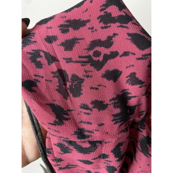 Allsaints Women’s 4 Rylie Roar Mini Skirt Animal Print Pink Ruched Zip NWD - Picture 4 of 8